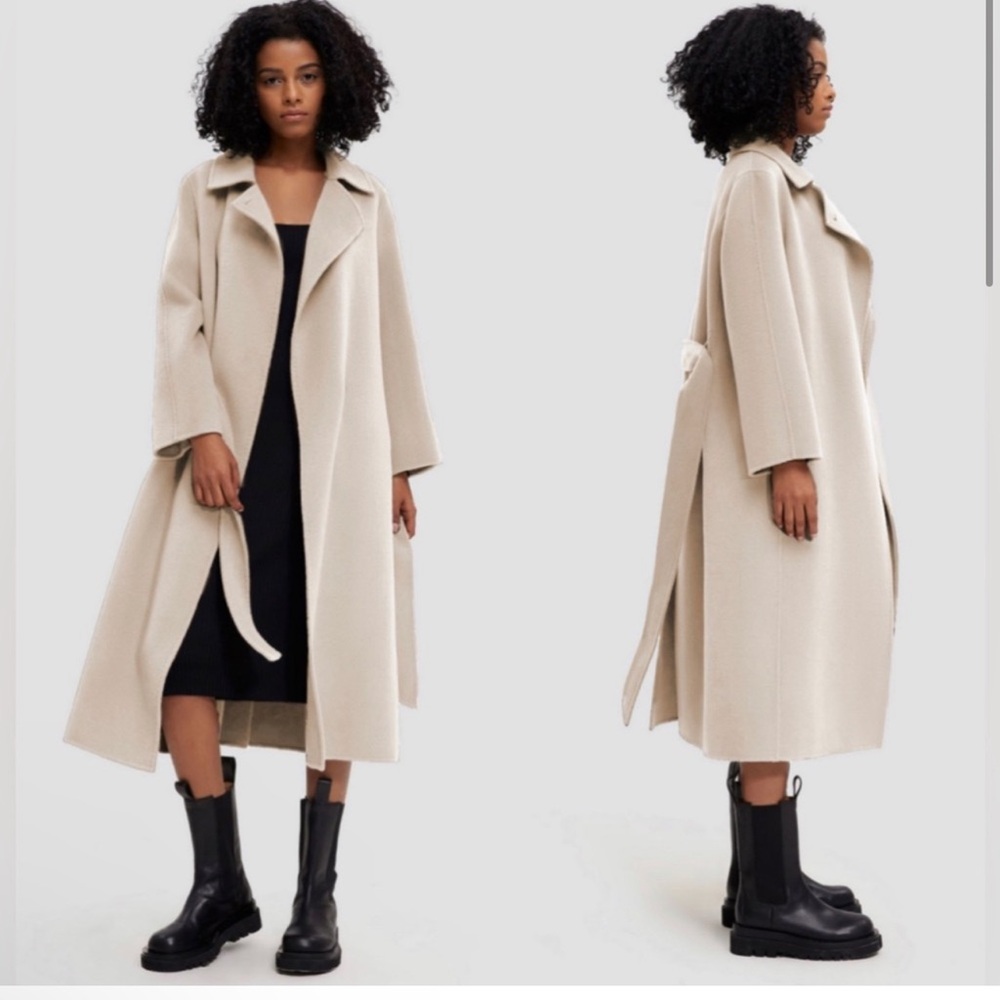 Lattelier Earth Tone Belted Wool Coat